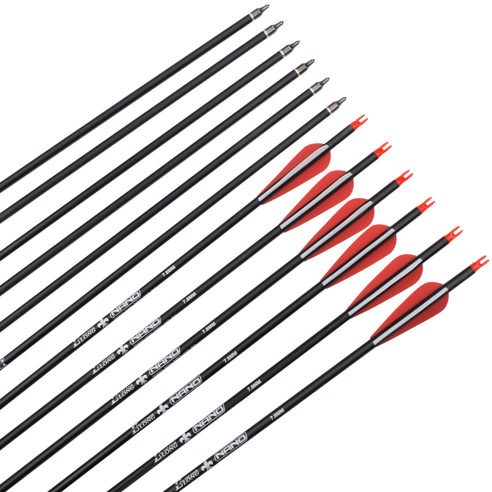 Youth Archery Carbon Arrows Target Hunting Shooting (Pack of 12)