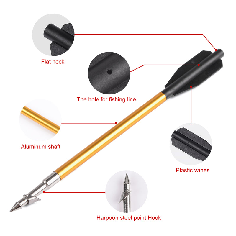6.8" Aluminum Bow Fishing Hunting Bolts Arrows for Pistol Crossbow
