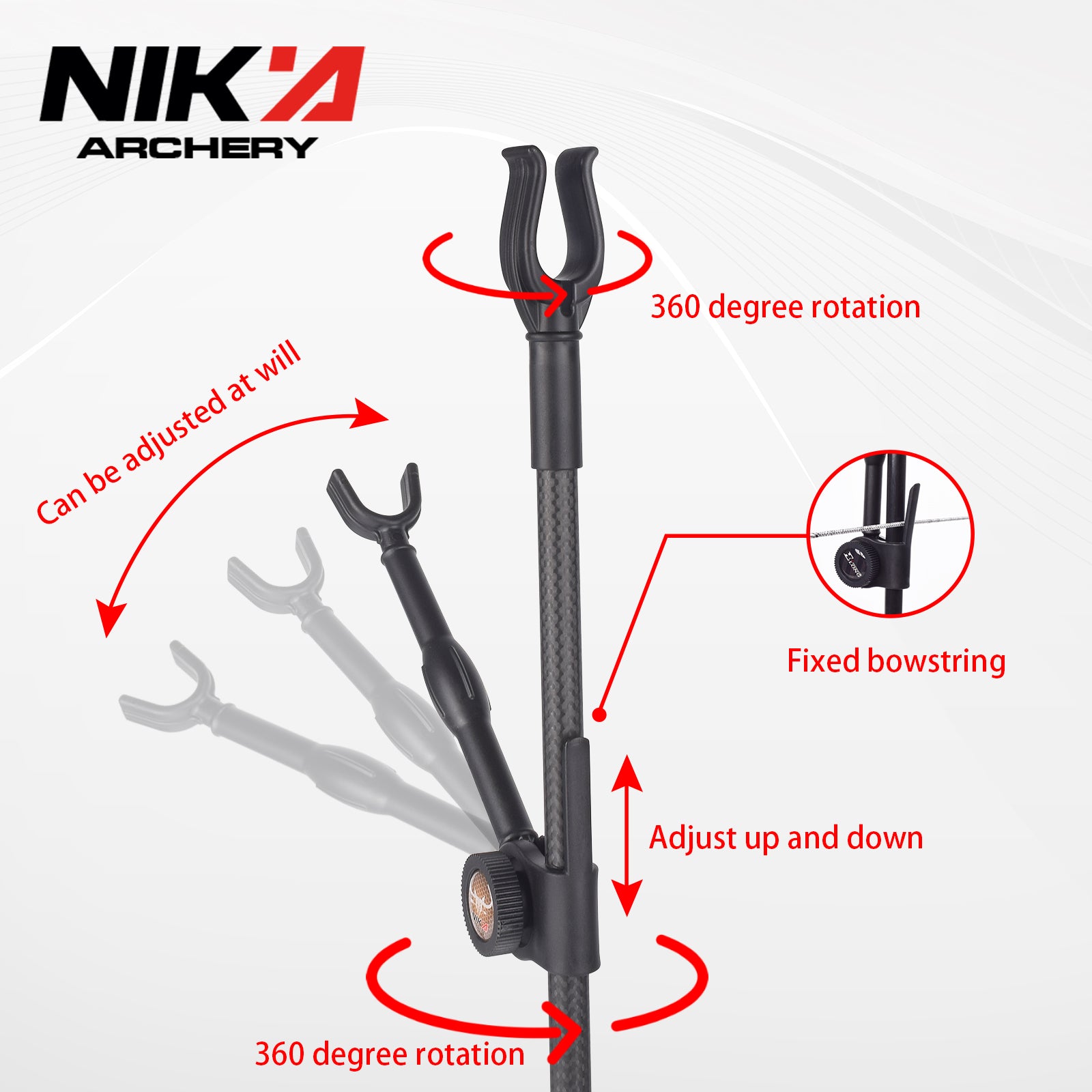Professioneller ST07 Recurve-Bogenständer aus reinem Carbon-Fiberglas, 3K, faltbar, verstellbar und leichter