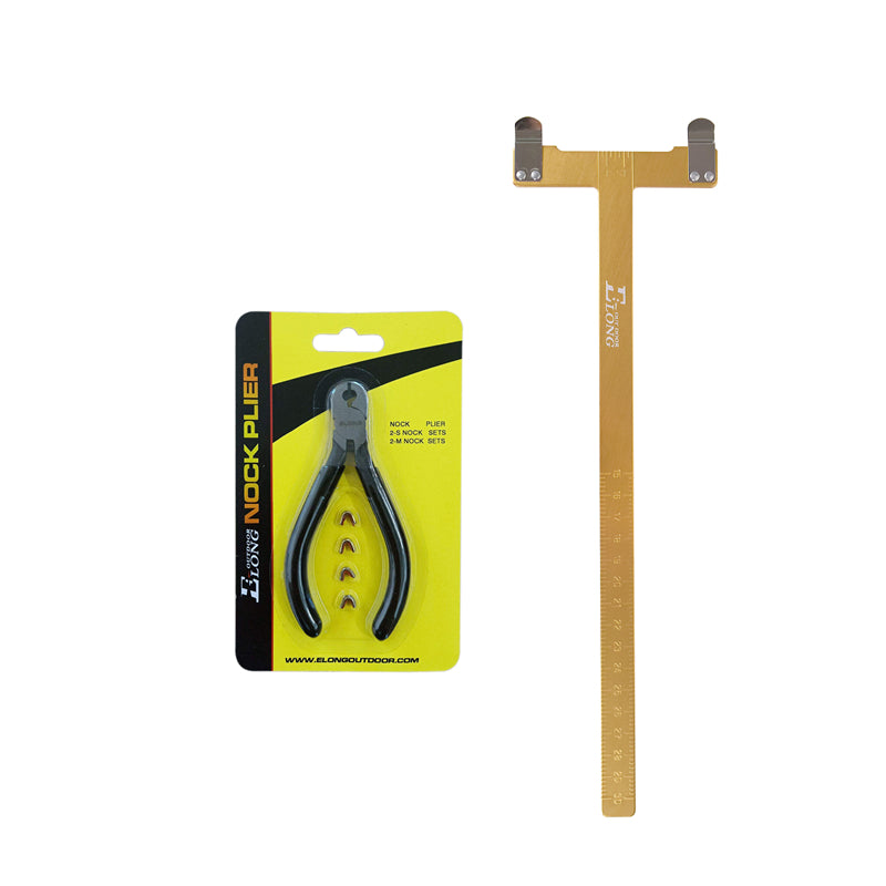 Juego de herramientas cuadradas para arco, alicates, regla en forma de T, puntas de ajuste para cuerda de arco, EE. UU.