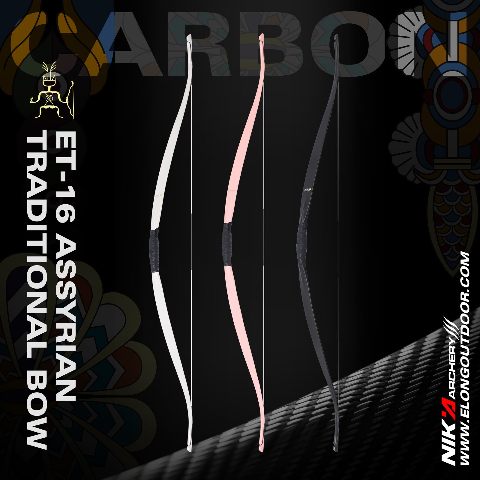Nika Archery ET-16 Assyrian Carbon Traditional Bow