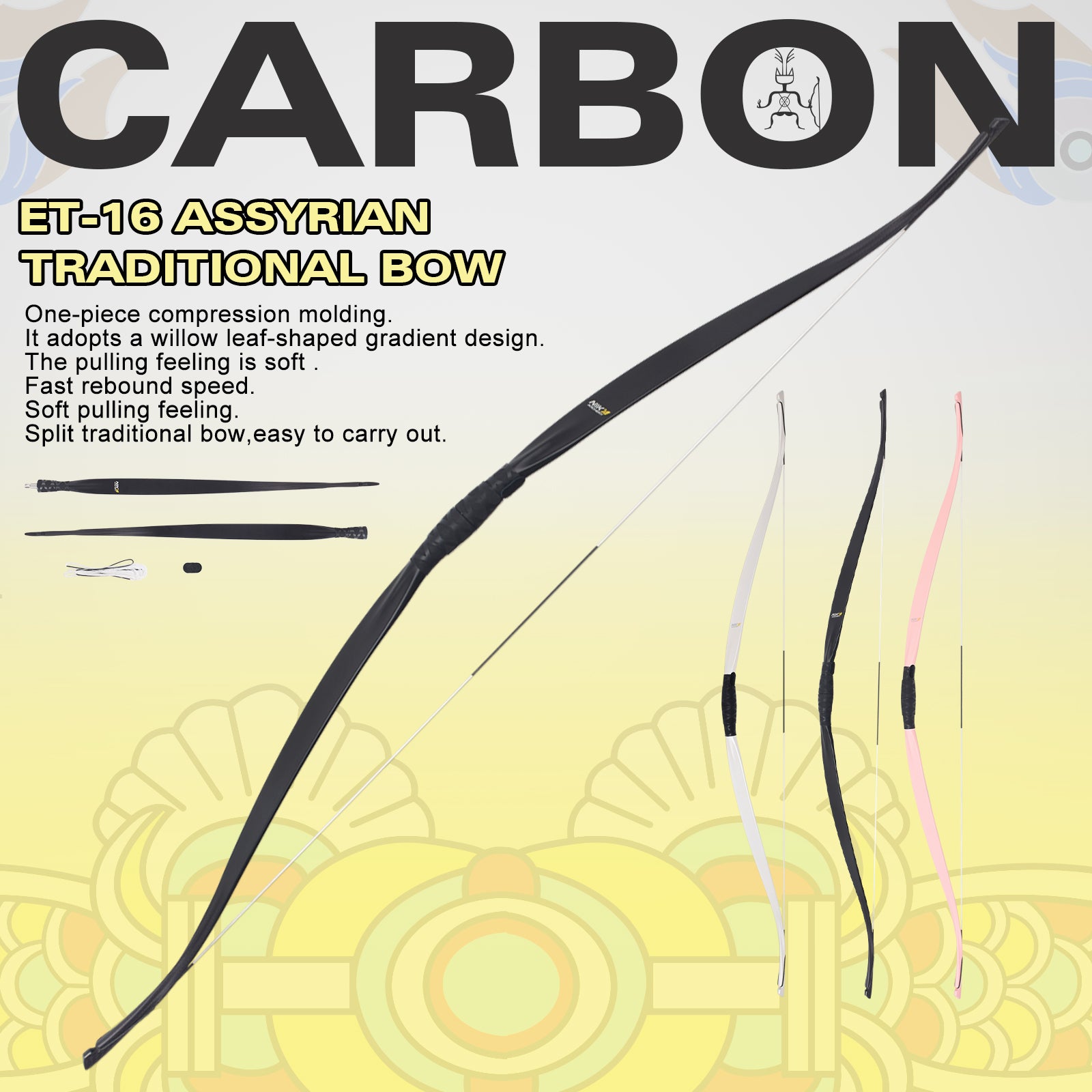 Nika Archery ET-16 Assyrian Carbon Traditional Bow
