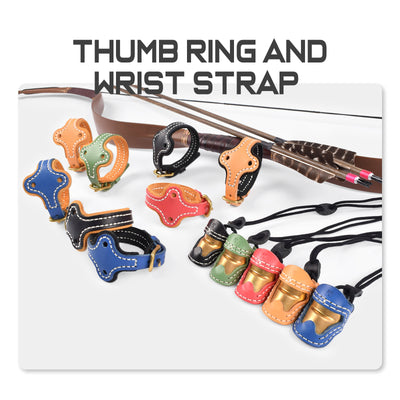 Armor Ming Guang Archery Thumb Ring And Wrist Strap Archery Finger Protector