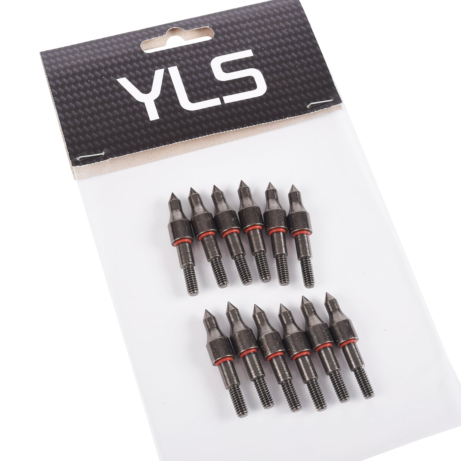 YLS Archery Arrow Point 100 Grain Steel Screw-In Field Point 12pcs