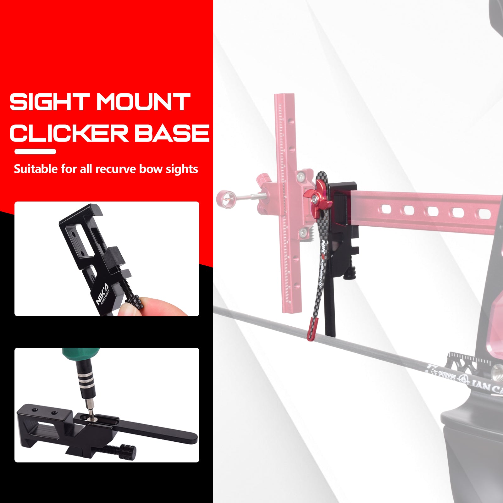 Archery Sight Mount Extended Clicker Base