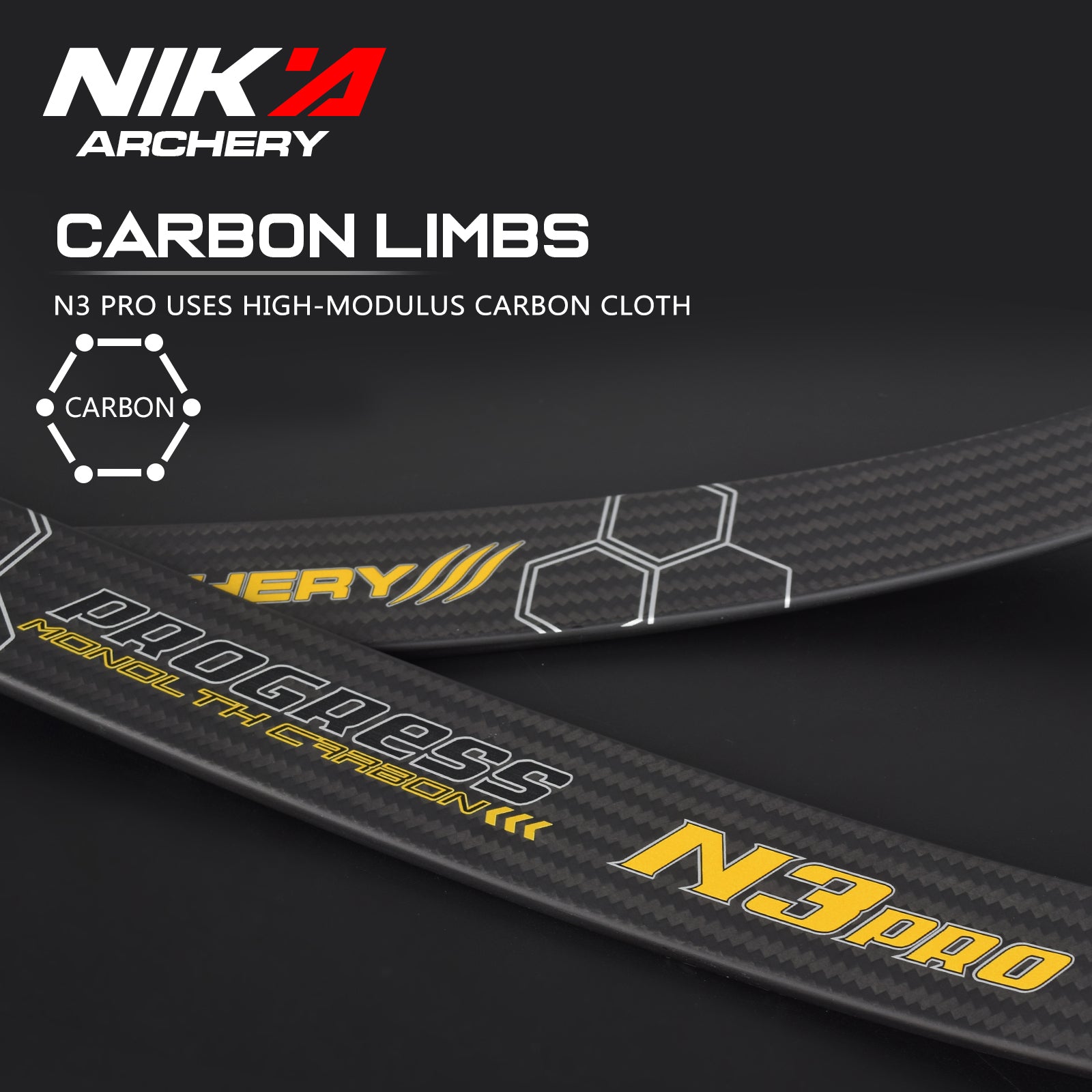68" @25H N3 PRO Limbs 100% Carbon Fiber Limbs