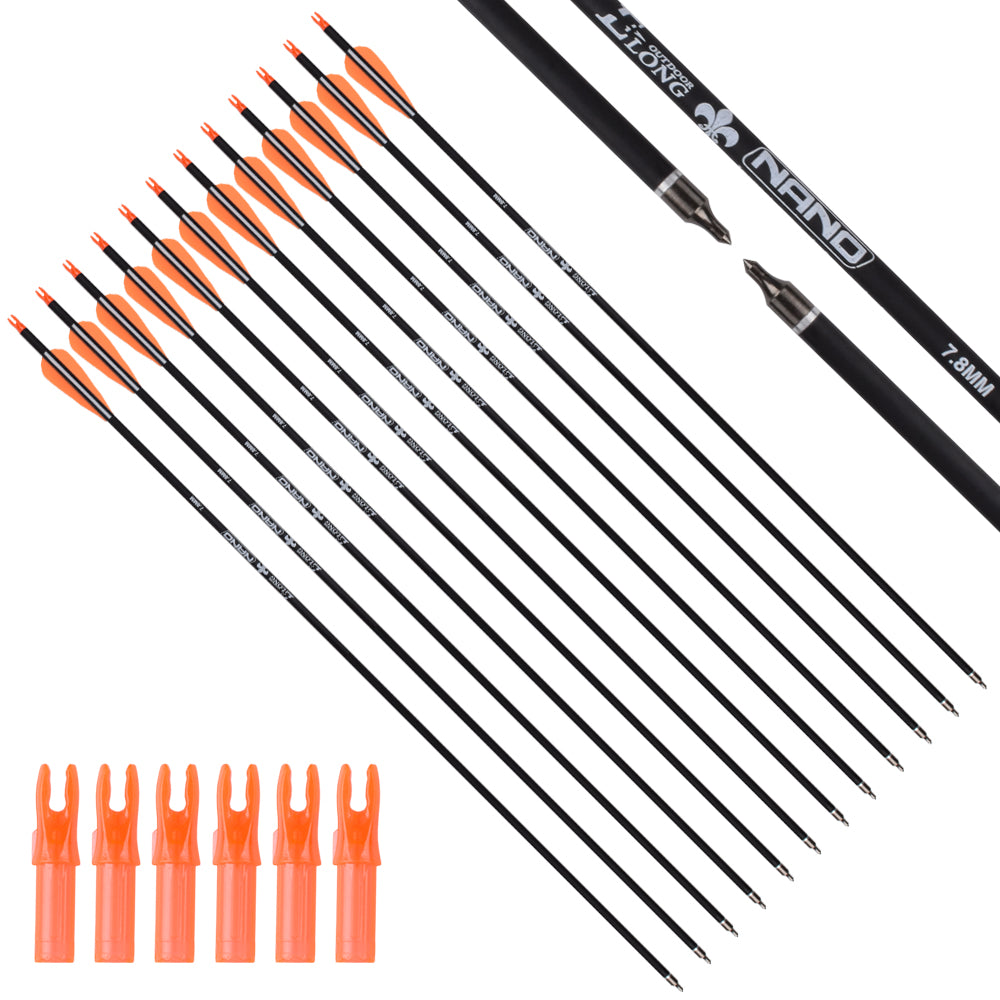 28-30 inch Carbon Arrow Archery Target Hunting Practice Arrows 12 pieces US