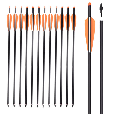 Perno de ballesta para flechas con eje de carbono para tiro con arco de 16-22