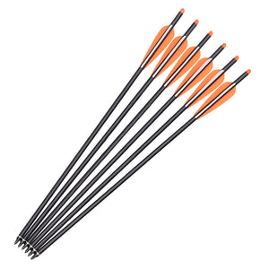 6/12pcs Crossbow Bolts 16 18 20 22 Inch Aluminum Arrows with 4" Vanes Moon Nocks