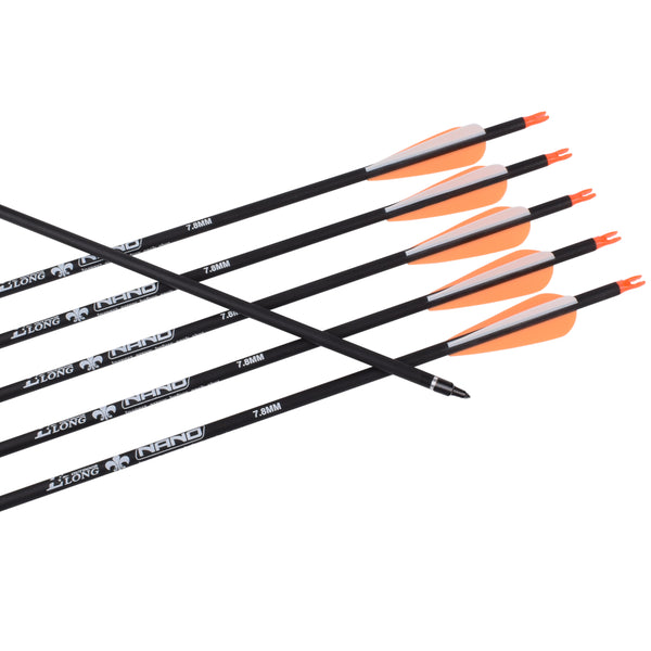 Youth Archery Carbon Arrows for Compound & Recurve & Traditional Bow (Pack of 12)