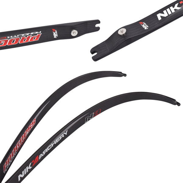 60" Archery Recurve Bow ET-1 ILF 17” Riser with N3 Carbon Fiber Limb Recurve Bow Limbs 20-48 lbs for Right Hand