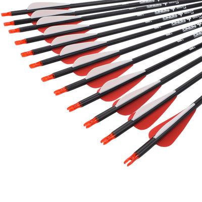 Youth Archery Carbon Arrows Target Hunting Shooting (Pack of 12)