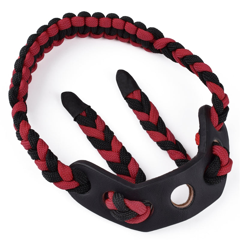 Rote und schwarze Bogenschießen-Bogen-Handgelenkschlinge, passend für Compound-Bogen 