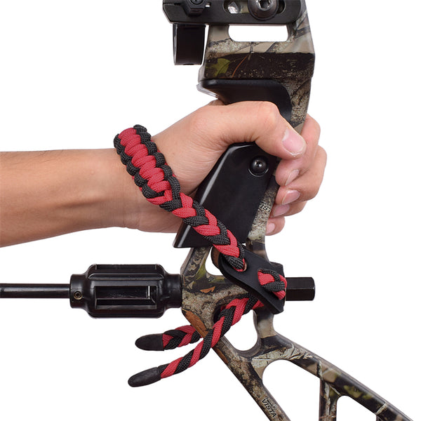 Red And Black Archery Bow Wrist Sling Fit For Compound Bow US