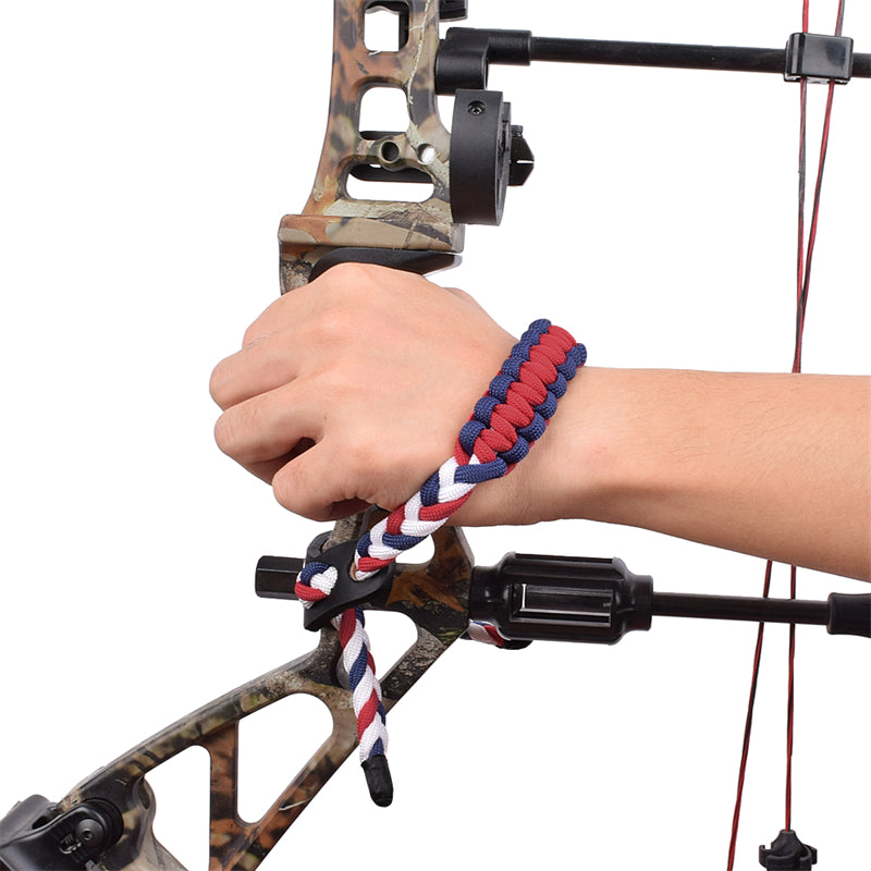 Wrist Sling Leather Metal Gromet Archery Compound Bow Shooting Hunting