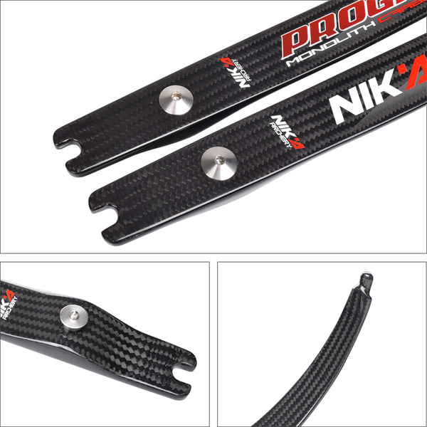 60" Archery Recurve Bow ET-1 ILF Riser with N3 Carbon Fiber Limb Recurve Bow Limbs 16-50 lbs for Right Hand