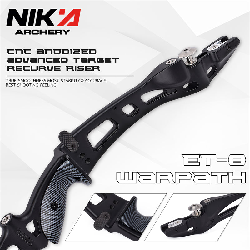ET-8 68" Recurvebogen mit 12-30LBS C1 Carbon Wurfarm für Outdoor-Sportschießen, rechte Hand