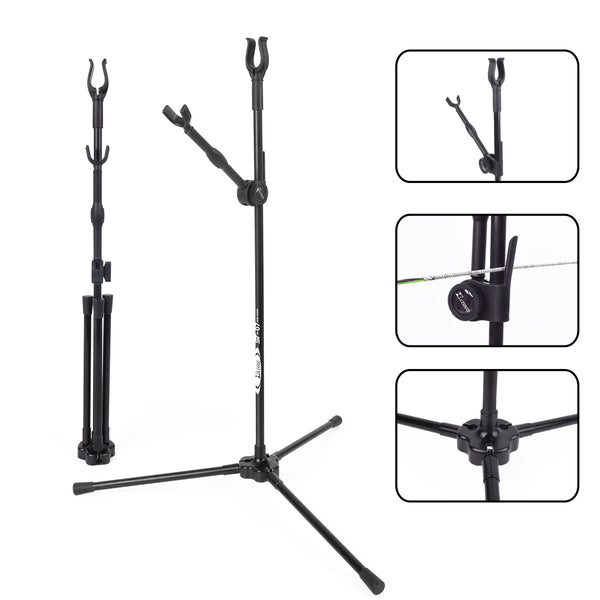 Portable Bow Stand Archery Accessory Recurve Bow Stand Holder Folable Fiberglass Bow Rack Bolding Bow
