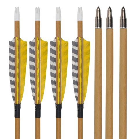 SP500 Carbon Arrows 30in with Turkey Feather for Archery Target Hunting Shooting 6pcs US