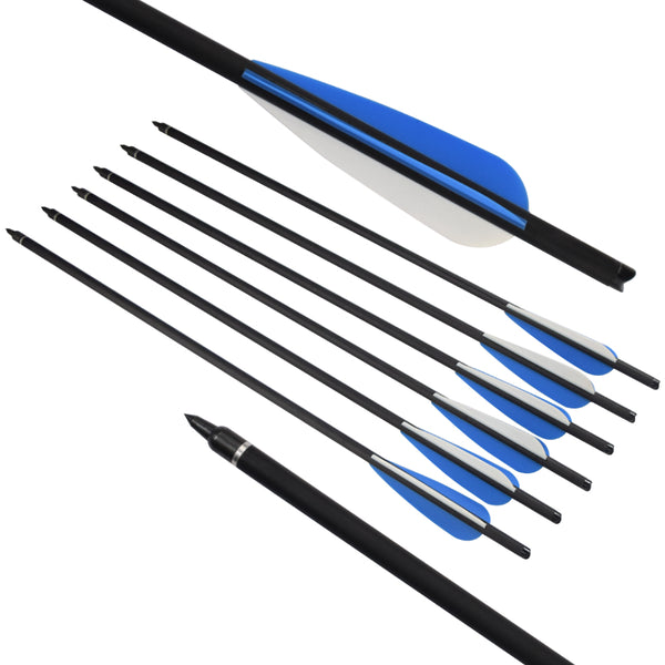 6/12pcs Crossbow Bolts 16 18 20 22 Inch Aluminum Arrows with 4" Vanes Moon Nocks