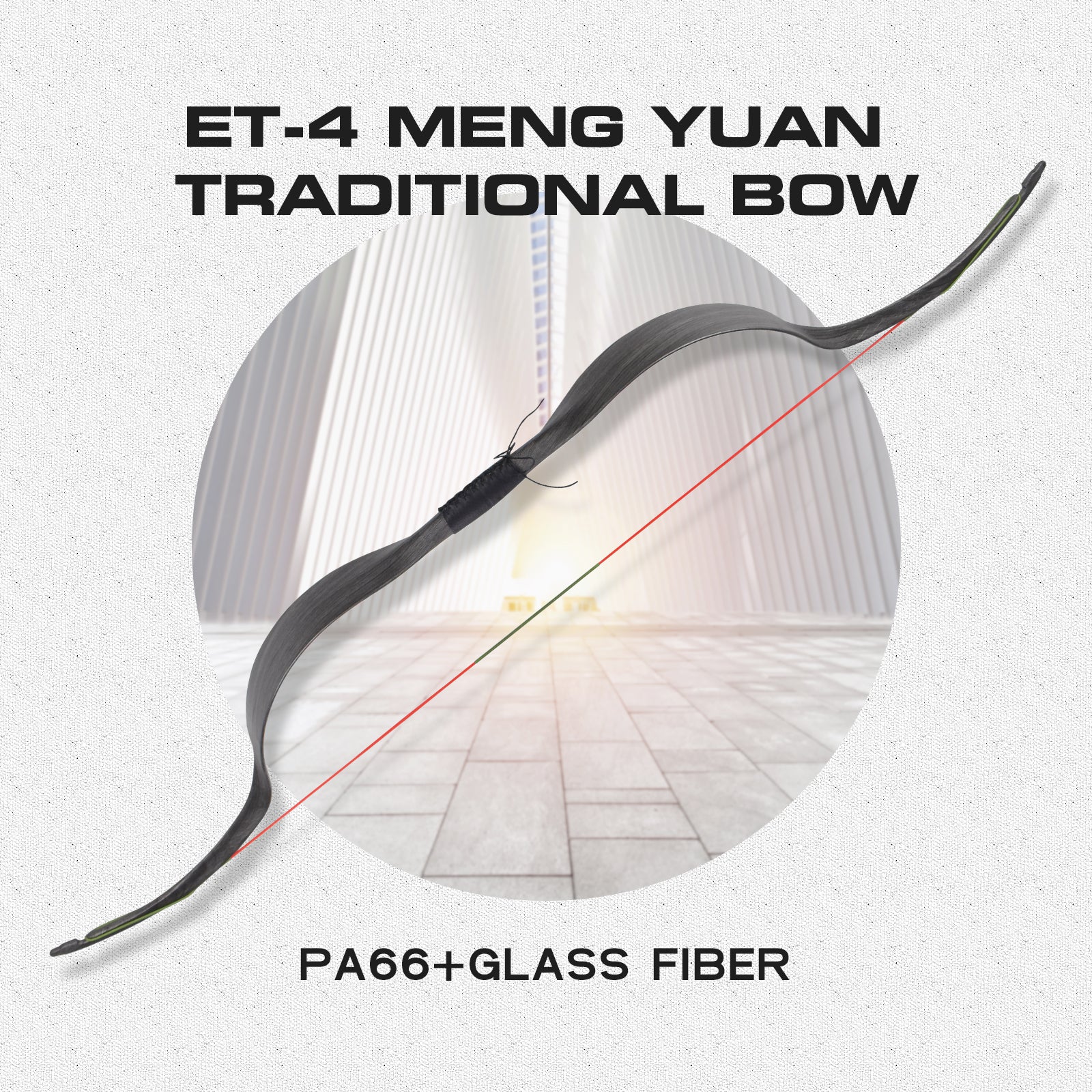 ET-4 Traditioneller Bogen für Bogenschießen, Zielschießen, 18 Pfund 