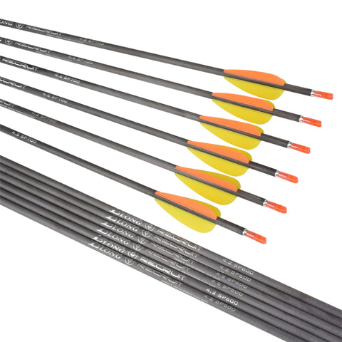 22-34 inch I.D. 4.2mm SP600 Pure Carbon Arrow 12pcs