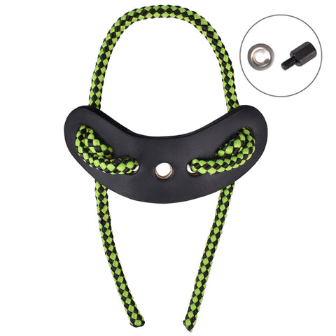 Wrist Sling Leather Metal Gromet Archery Compound Bow Shooting Equipment