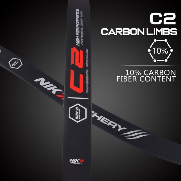 Newest C2 limb 68"@25 Recurve Bow Limbs ILF Carbon Llimbs Black