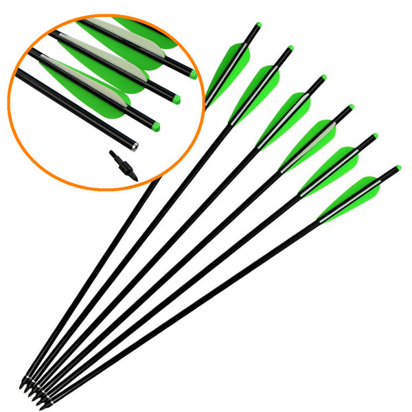 12Pcs 16/18/20/22" Aluminum Crossbow Bolts Archery Arrows Hunting Shooting