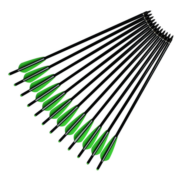 12Pcs 16/18/20/22" Aluminum Crossbow Bolts Archery Arrows Hunting Shooting