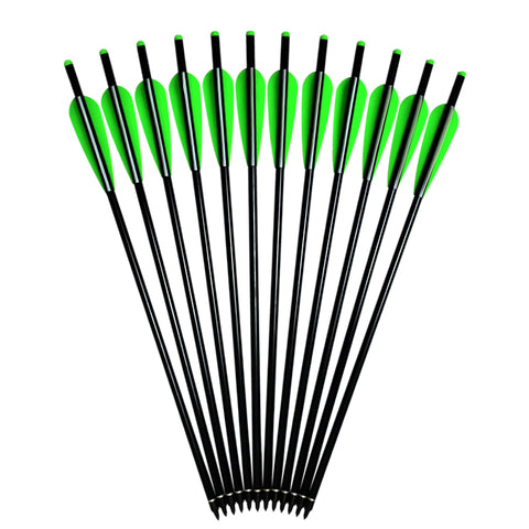 12Pcs 16/18/20/22" Aluminum Crossbow Bolts Archery Arrows Hunting Shooting