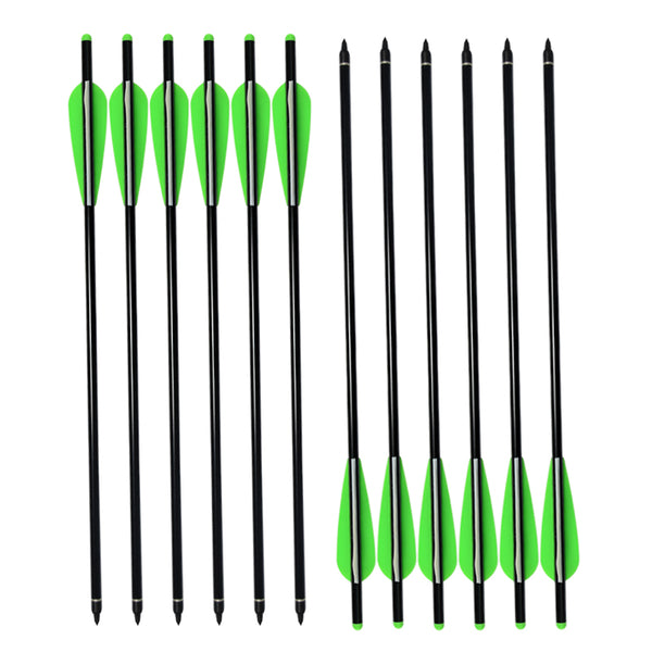 16-22 inch 12pcs Crossbow Bolts Aluminum Arrows  Archery Hunting US