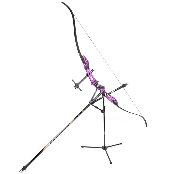 Portable Bow Stand Archery Accessory Recurve Bow Stand Holder Folable Fiberglass Bow Rack Bolding Bow