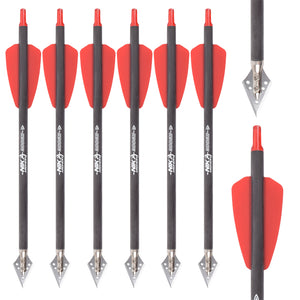 3/6pc 7.5" Carbon Crossbow Bolts 100Gr Point Tip for Cobra R9 Bow US