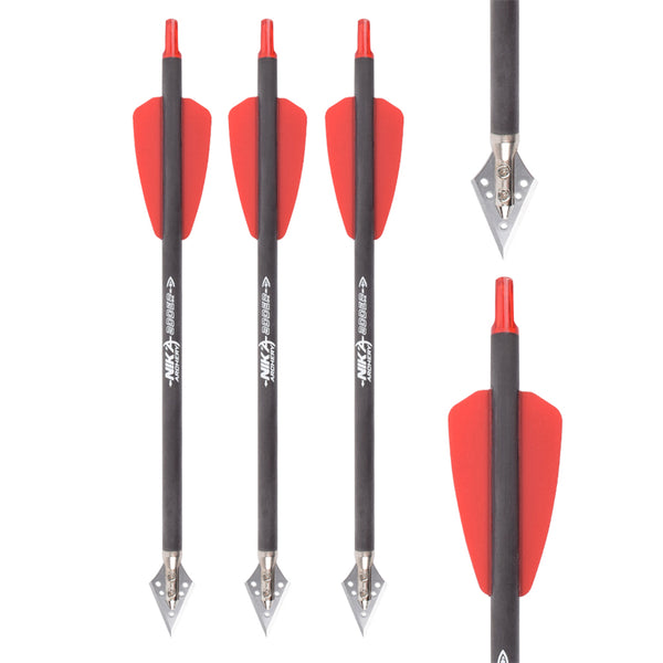 3/6pc 7.5" Carbon Crossbow Bolts 100Gr Point Tip for Cobra R9 Bow US