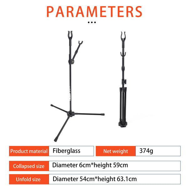 Portable Bow Stand Archery Accessory Recurve Bow Stand Holder Folable Fiberglass Bow Rack Bolding Bow