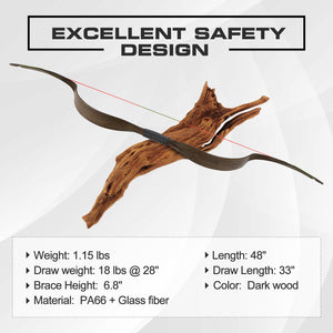 ET-4 Traditional Bow for Archery Target Shooting 18lbs/25lbs