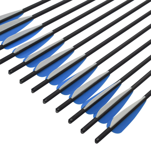 6/12pcs Crossbow Bolts 16 18 20 22 Inch Aluminum Arrows with 4" Vanes Moon Nocks