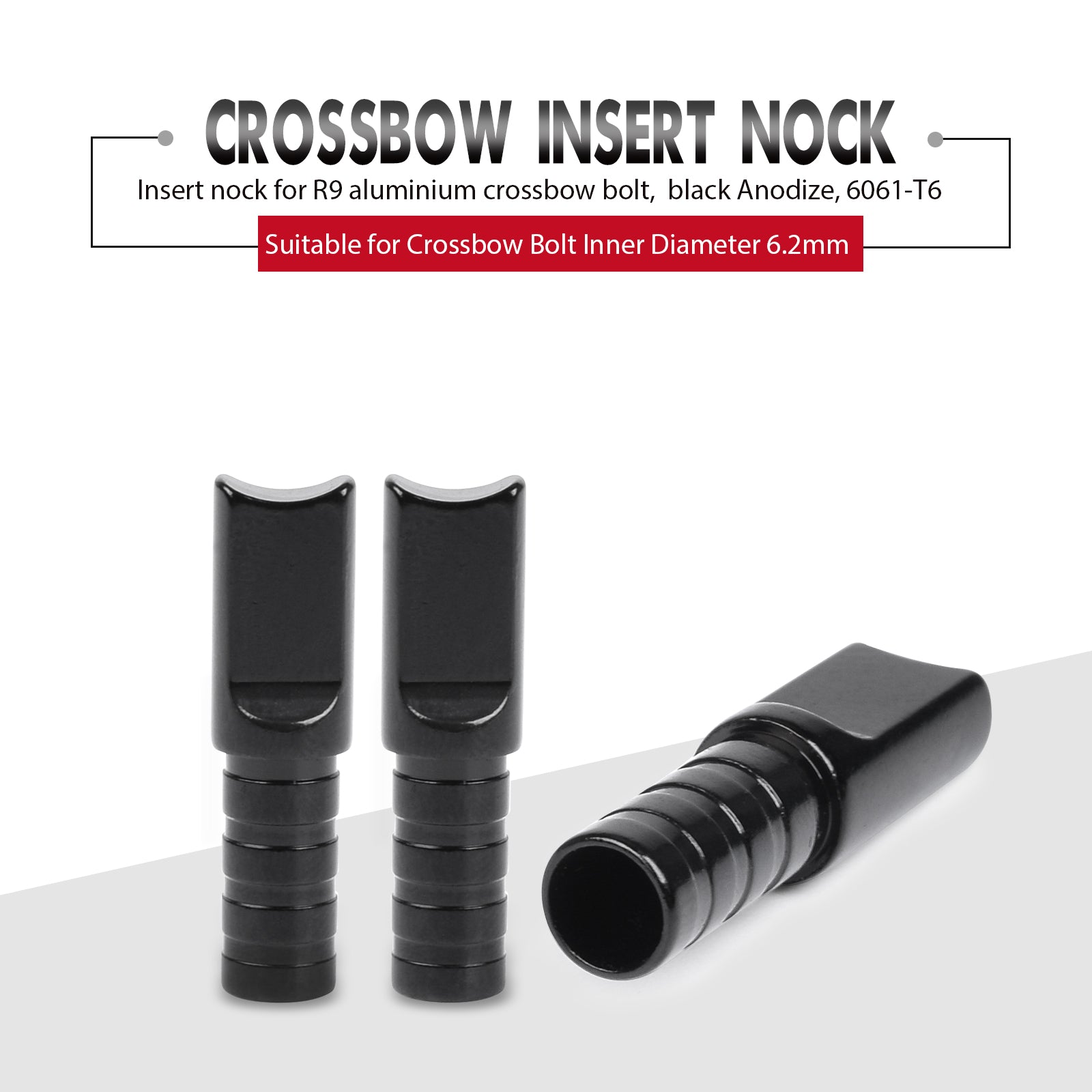 Crossbow Arrows Bolt Aluminum Nock Knock for Ek Archery Adder Cobra System 7.5" / 12 PCS