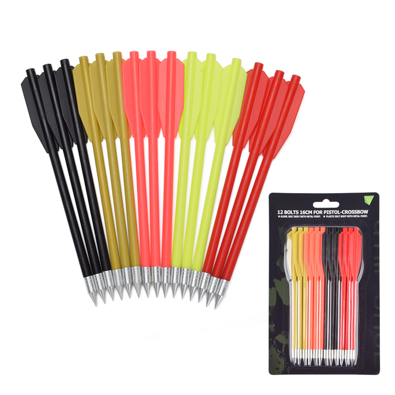 60PCS 6.3” Plastic  Crossbow Bolts Arrows for Pistol Crossbow Colourful US