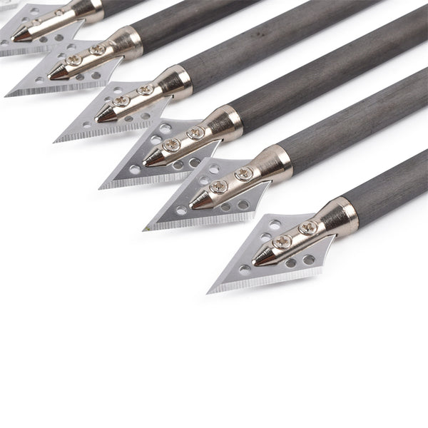 3/6pc 7.5" Carbon Crossbow Bolts 100Gr Point Tip for Cobra R9 Bow US