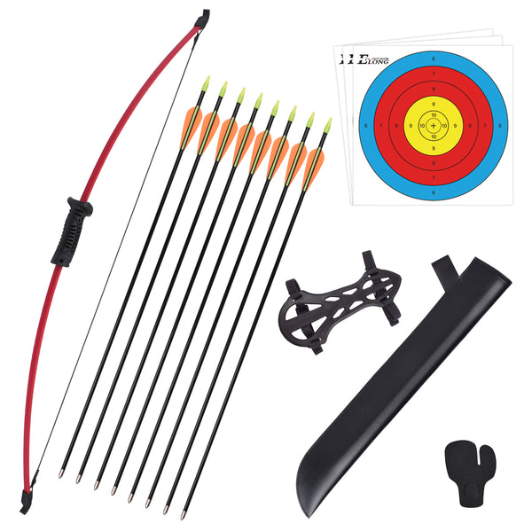 Recurve Bow and Arrow Set Outdoor for Children Junior Archery Beginner