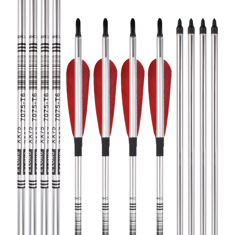 22-34 inch Aluminum Arrow Turkey Feather Archery Shooting Practice