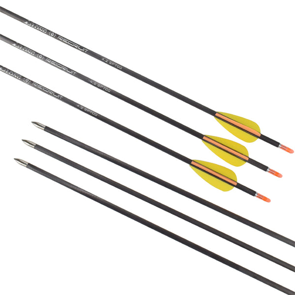 22-34 inch I.D. 4.2mm SP600 Pure Carbon Arrow 12pcs