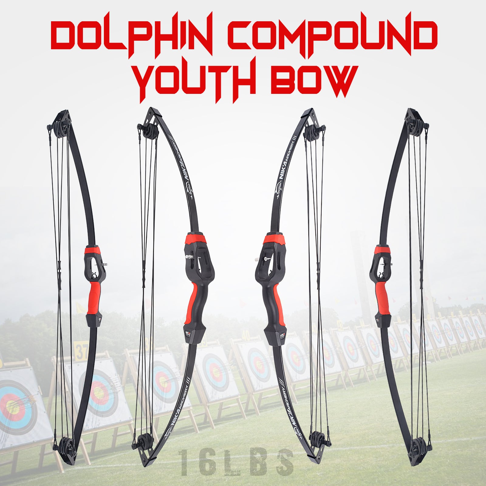 Juego de arco y flecha compuesto de 16 libras al aire libre para niños jóvenes principiantes en tiro con arco