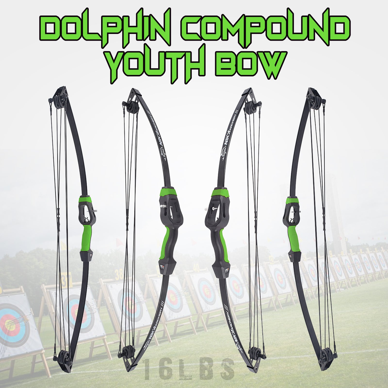 Juego de arco y flecha compuesto de 16 libras al aire libre para niños jóvenes principiantes en tiro con arco