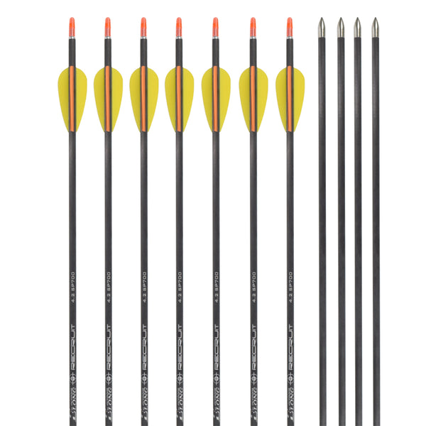 22-34 inch I.D. 4.2mm SP600 Pure Carbon Arrow 12pcs