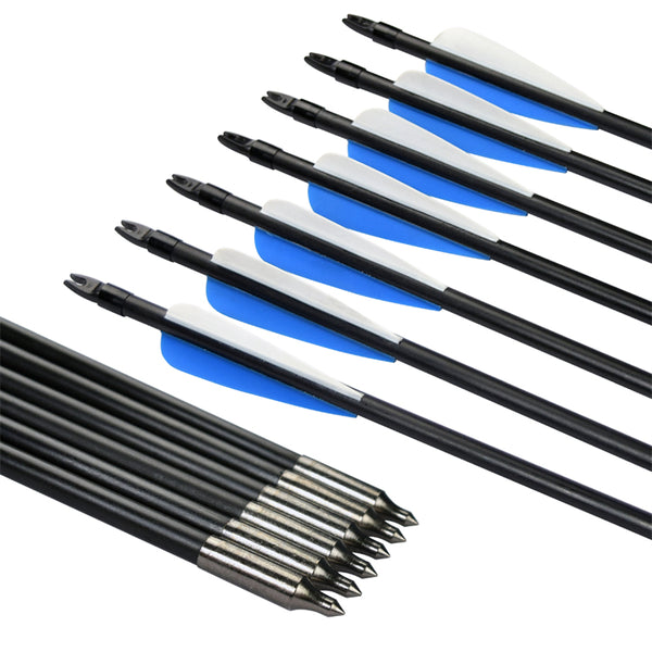 22-36inch ID 6mm Fiberglass Shaft Arrow For Archery Outdoor Sports Shooting