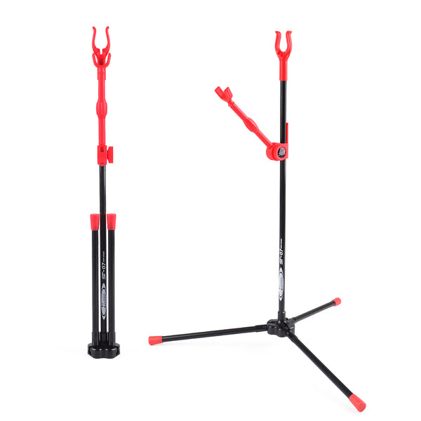 Portable Bow Stand Archery Accessory Recurve Bow Stand Holder Folable Fiberglass Bow Rack Bolding Bow