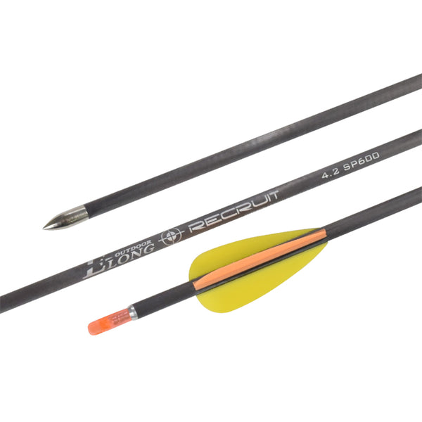 22-34 inch I.D. 4.2mm SP600 Pure Carbon Arrow 12pcs